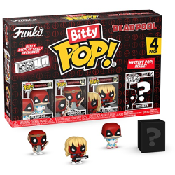 SLEEPOVER DEADPOOL PACK 4 FIGURINES BITTY POP VINYL 2 CM