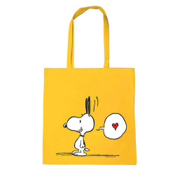 TOTE BAG SNOOPY IN LOVE JAUNE