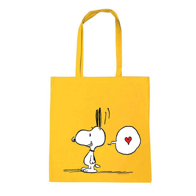 TOTE BAG SNOOPY IN LOVE JAUNE