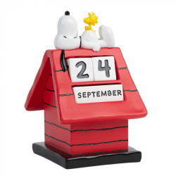 PEANUTS FIG CALENDRIER PERPETUEL SNOOPY COUCHE SUR SA NICHE