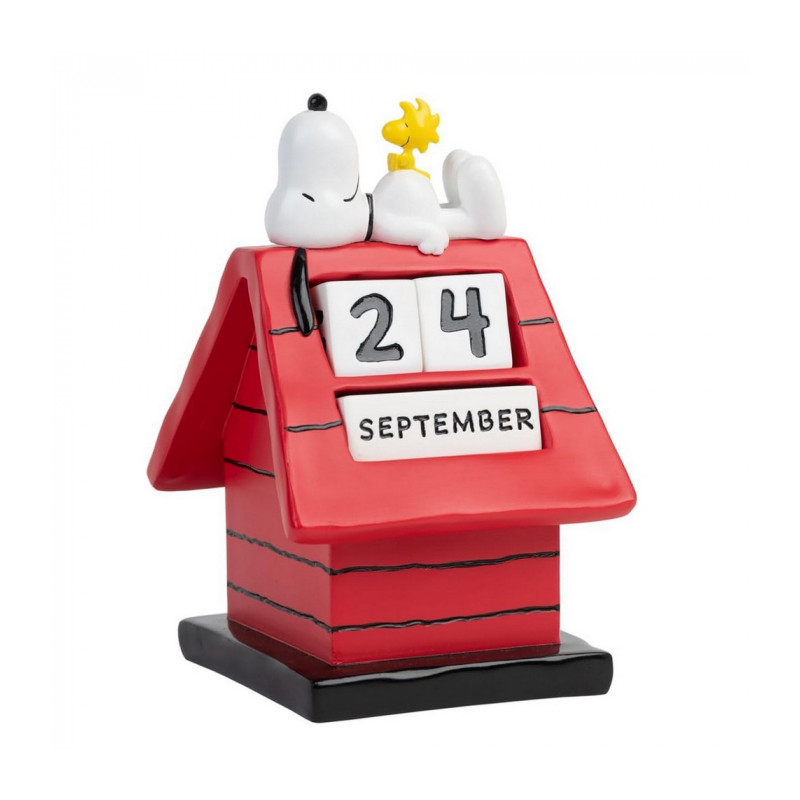 PEANUTS FIG CALENDRIER PERPETUEL SNOOPY COUCHE SUR SA NICHE