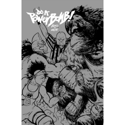 DO A POWERBOMB BLACK AND WHITE 2 (OF 3) CVR B DANIEL WARREN JOHNSON ORANGUTAN VAR