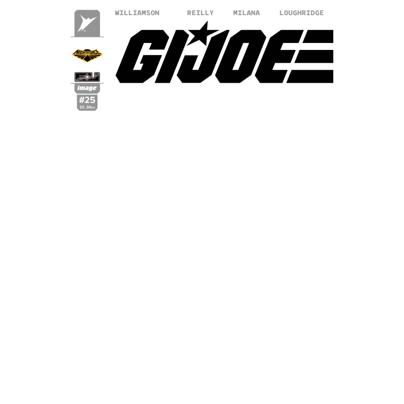 GI JOE 25 CVR H BLANK SKETCH NIGHT FORCE VAR