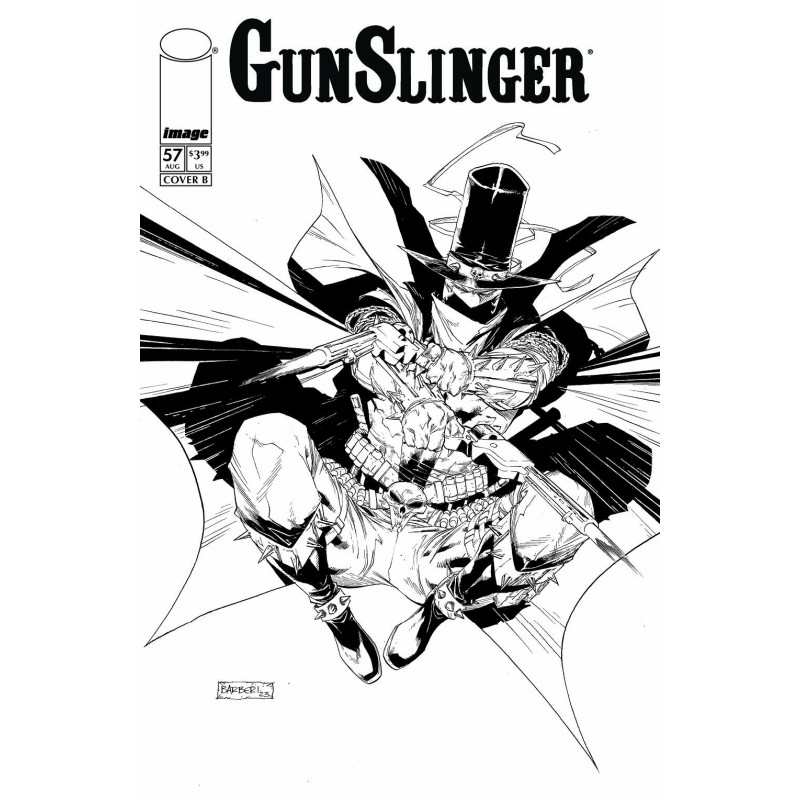 GUNSLINGER SPAWN 57 CVR B CARLO BARBERI B&W VAR
