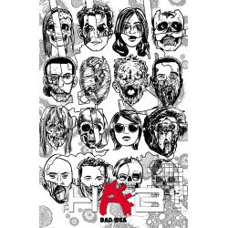 HAB 5 (OF 5) CVR D DAVID LAPHAM BW INFECTED SKULLS VAR