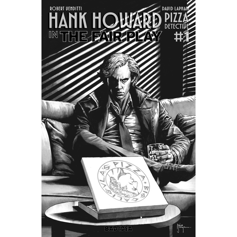 HANK HOWARD PIZZA DETECTIVE THE FAIR PLAY 1 (ONE SHOT) CVR B MICO SUAYAN NOIR BW VAR