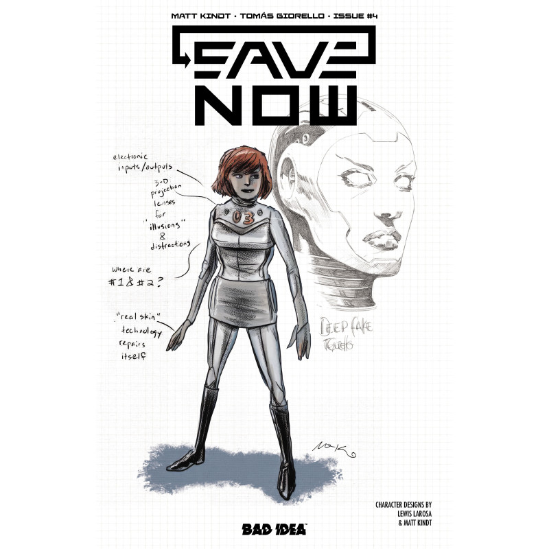 SAVE NOW 4 (OF 4) CVR B LEWIS LAROSA MATT KINDT CHARACTER DESIGN VAR