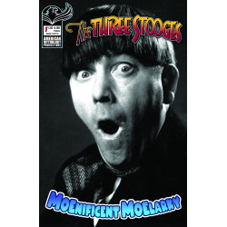 THREE STOOGES MAGNIFICENT MOELARKY 1 CVR C B&W PHOTO VAR
