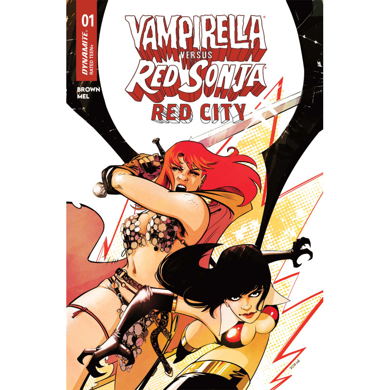 VAMPIRELLA VS RED SONJA RED CITY 1 CVR A SEBASTIAN PIRIZ