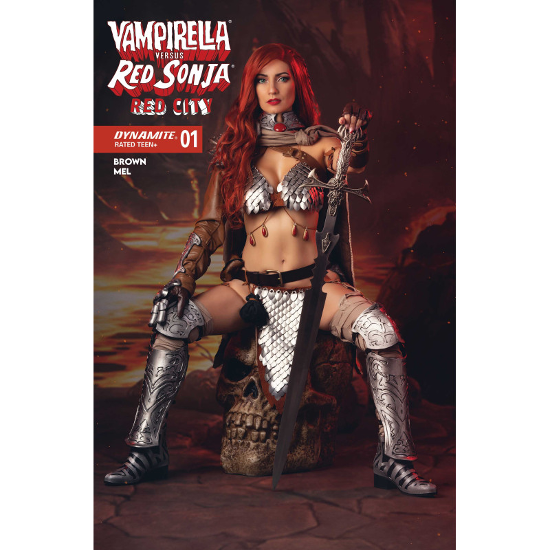VAMPIRELLA VS RED SONJA RED CITY 1 CVR D COSPLAY RED SONJA IVYCOSPLAY VAR