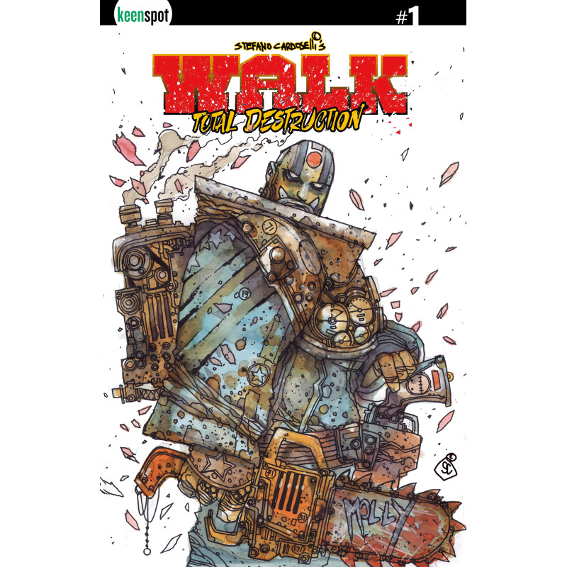 WALK TOTAL DESTRUCTION 1 (ONE SHOT) CVR C STEFANO CARDOSELLI HOLOFOIL FLIP VAR