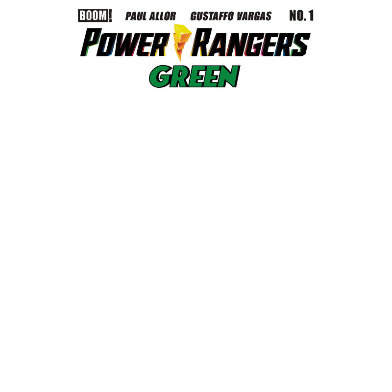 POWER RANGERS GREEN 1 D BLANK SKETCH VARIANT