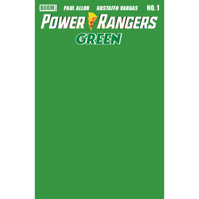 POWER RANGERS GREEN 1 E GREEN BLANK SKETCH VARIANT