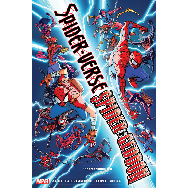 SPIDER-VERSE/SPIDER-GEDDON OMNIBUS GIUSEPPE CAMUNCOLI COVER NEW PRINTING, DM ONLY