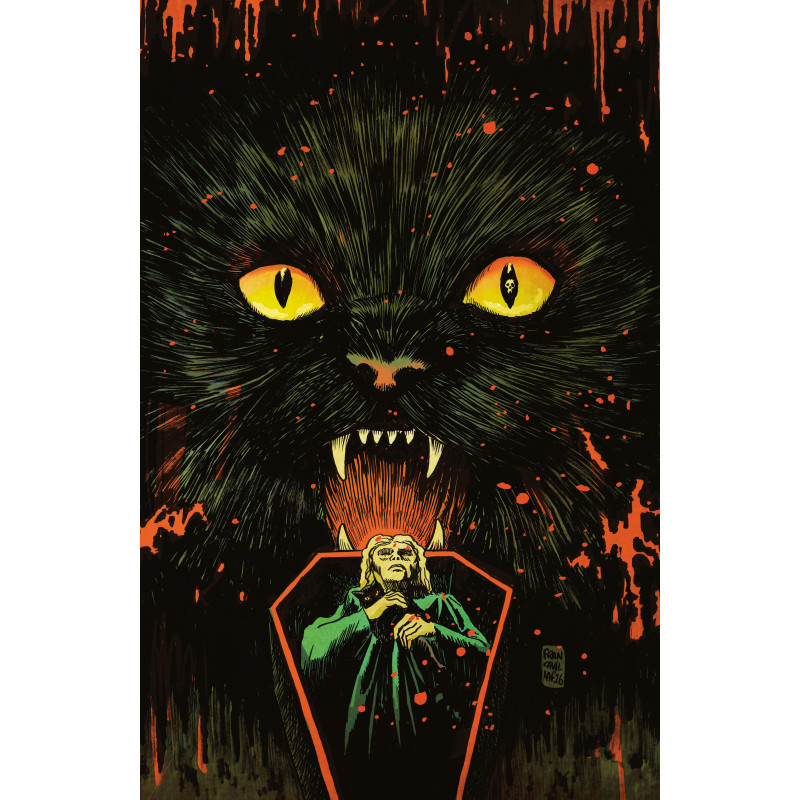 STUFF OF NIGHTMARES: THE CAT IN THE COFFIN 1 D GLOW IN THE DARK VARIANT (FULL ART, FRANCAVILLA)