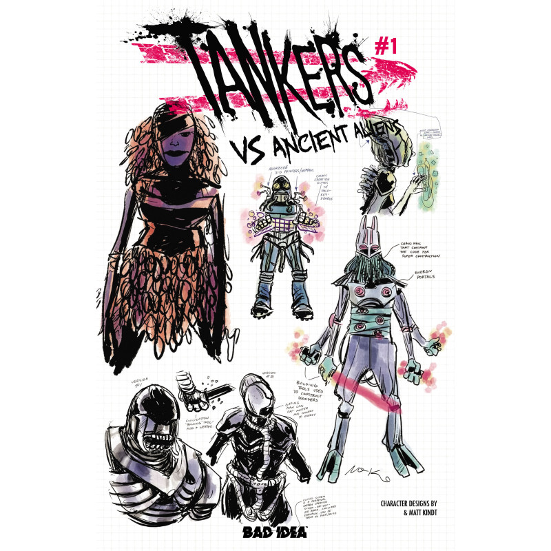 TANKERS VS ANCIENT ALIENS 1 (OF 4) CVR F INC 1:20 MATT KINDT DESIGN VAR