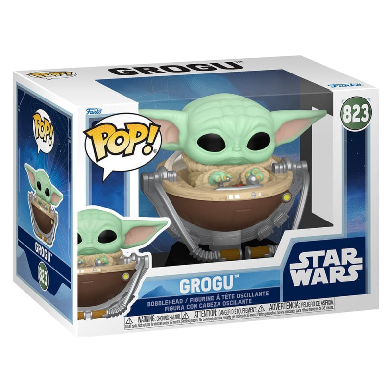 GROGU IN PRAM MANDALORIAN AND GROGU POP MOVIES VINYL FIGURINE 9 CM