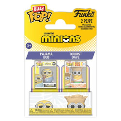 PAJAMA BOB AND TOURIST DAVE MINIONS PACK 2 FIGURINES BITTY POP VINYL 2 CM