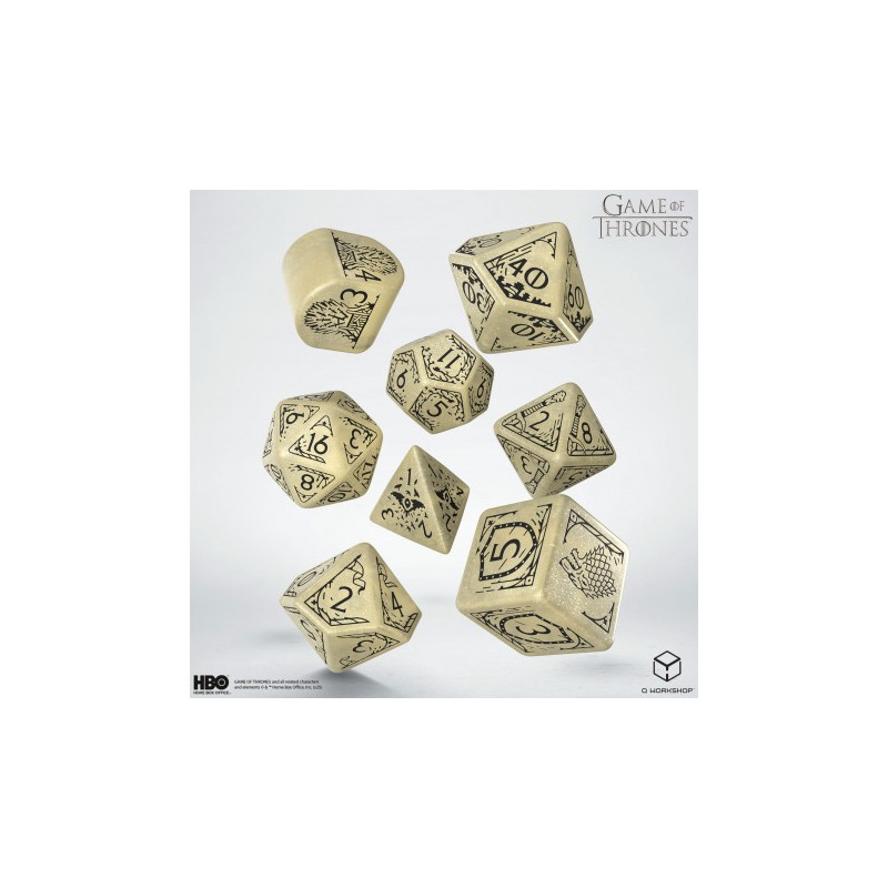 GAME OF THRONES PACK STARK SET DE 8 DES