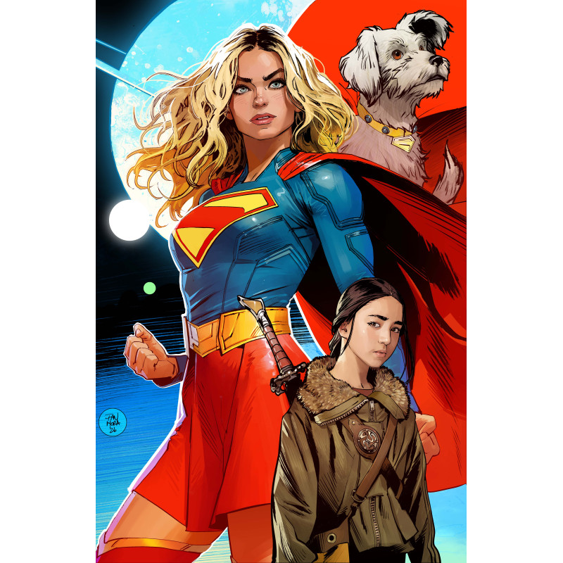 BATMAN SUPERMAN WORLDS FINEST 52 CVR D DAN MORA SUPERGIRL MOVIE CARD STOCK VAR