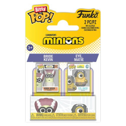 BRIDE KEVIN AND EYE MATIE MINIONS PACK 2 FIGURINES BITTY POP VINYL 2 CM