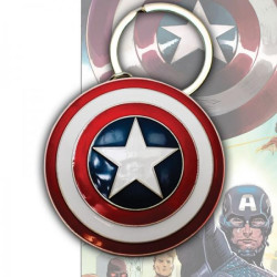 SHIELD OF CAPTAIN AMERICA - MARVEL COMICS - METAL KEYCHAIN