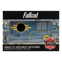 FALLOUT NEW VEGAS REPLIQUE CARTE DE SECURITE VAULT 101 EDITION LIMITEE