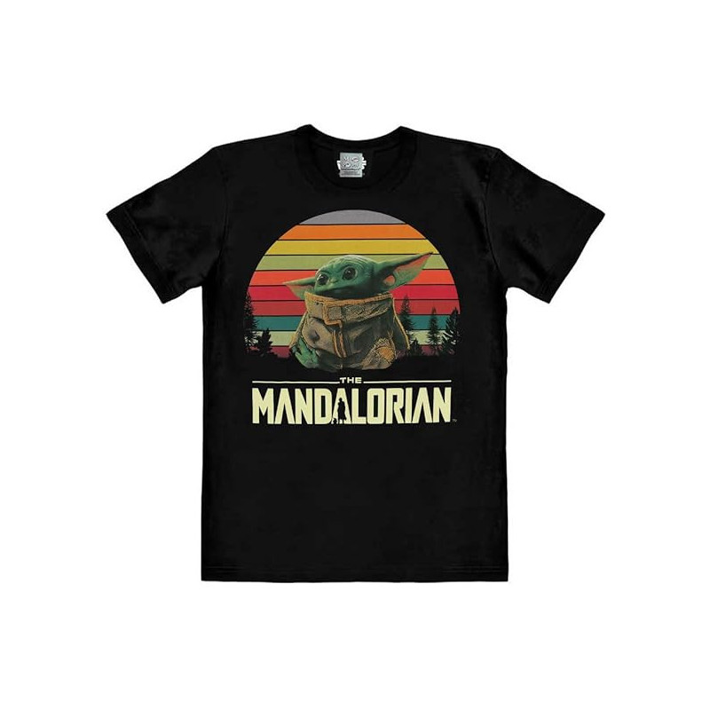 STAR WARS MANDALORIAN LITTLE YODA T SHIRT EASY FIT BLACK L