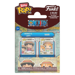 MONKEY D LUFFY ET NAMI ONE PIECE BITTY POP VINYL FIGURINES 2 CM