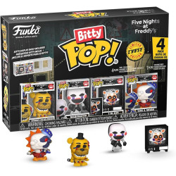 GOLDEN FREDDY FIVE NIGTS AT FREDDY S PACK 4 FIGURINES BITTY POP VINYL WITH CHASE 2 CM