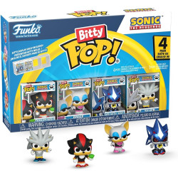 SONIC THE HEDGEHOG SHADOW PACK 4 FIGURINES BITTY POP VINYL WITH CHASE 2 CM