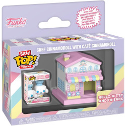 CAFE CINNAMOROLL AVEC CHEF BITTY POP TOWNS VINYL FIGURINE 2 CM