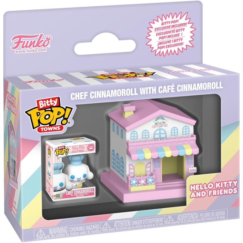 CAFE CINNAMOROLL AVEC CHEF BITTY POP TOWNS VINYL FIGURINE 2 CM