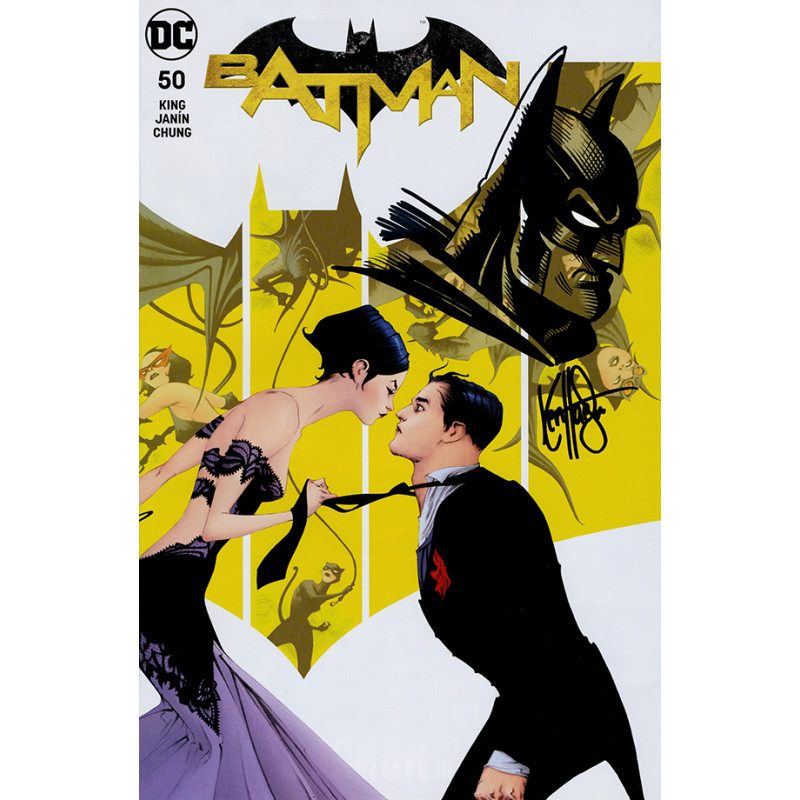 DF BATMAN 50 DF EXCLUSIVE VARIANT SIGNED AND REMARKED BY KEN HAESER WITH A BATMAN HEAD SKETCH Allocations may occur.