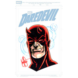 DF DAREDEVIL 1 BLANK VARIANT SIGNED AND REMARKED BY KEN HAESER WITH A DAREDEVIL SKETCH Allocations may occur.