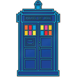 DOCTOR WHO FIFTEENTH DOCTORS CHROMATIC TARDIS ENAMEL PIN BADGE