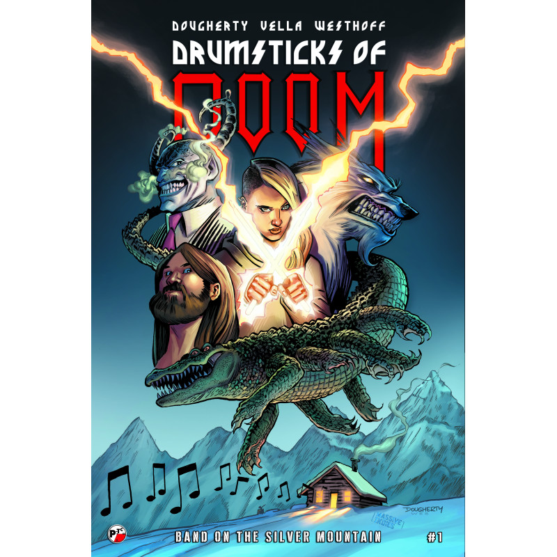 DRUMSTICKS OF DOOM BAND ON THE SILVER MOUNTAIN 1 (OF 3) CVR A DAN DOUGHERTY 
