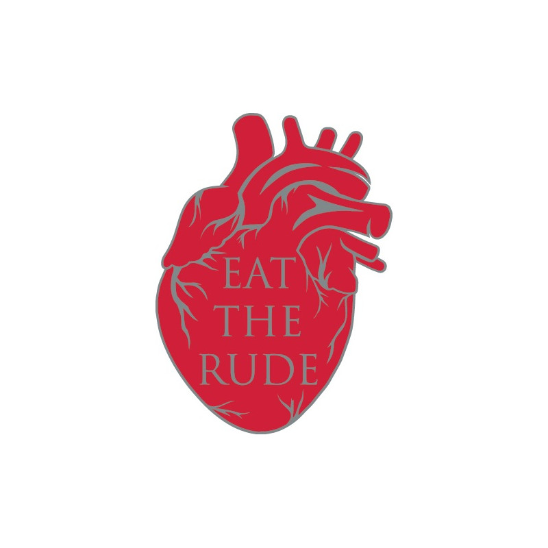 HANNIBAL EAT THE RUDE HEART ENAMEL PIN BADGE