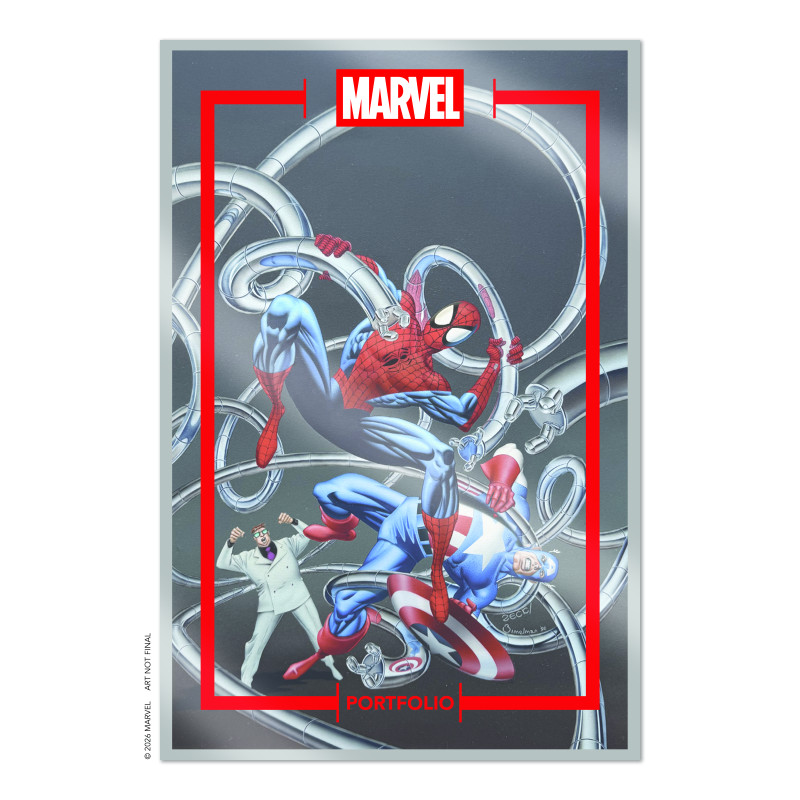 MARVEL PORTFOLIO OF MIKE ZECK SPIDER-MAN & CAPTAIN AMERICA 9 PRINT SET
