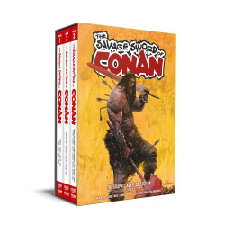 SAVAGE SWORD OF CONAN HC VOL 01-03 SLIPCASE SET DIRECT MARKET EDITION GERARDO ZAFFINO CVR (MR)