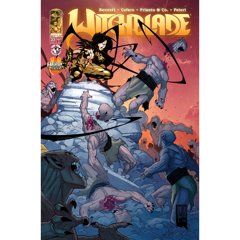 WITCHBLADE 25 CVR C PAT BOUTIN & STEVE FIRCHOW CONNECTING WITCHBLADE TEAM UP VAR
