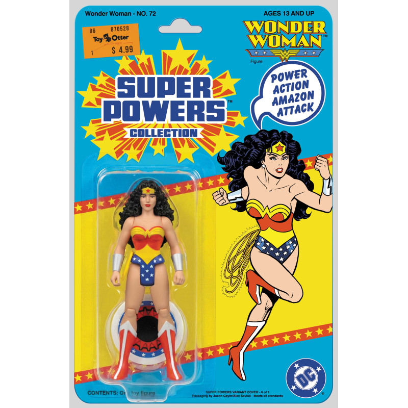 WONDER WOMAN 72 FACSIMILE EDITION CVR B JASON GEYER & ALEX SAVIUK WONDER WOMAN SUPER POWERS CARD STOCK VAR