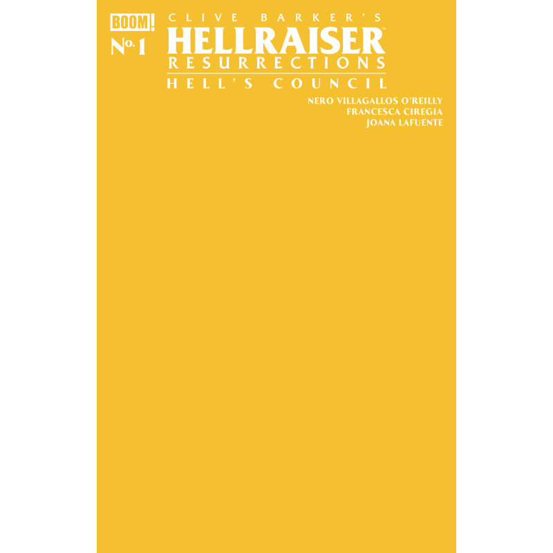 HELLRAISER: RESURRECTIONS - HELL'S COUNCIL 1 C YELLOW BLANK SKETCH VARIANT