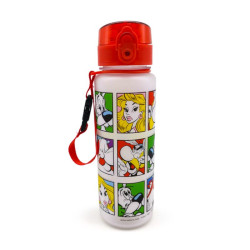 ASTERIX GOURDE 600 ML EN PLASTIQUE TRANSPARENT ET ROUGE PORTRAITS