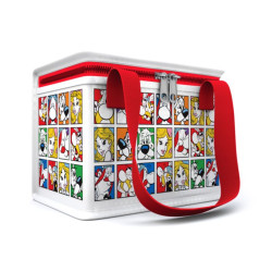 ASTERIX SAC REPAS ISOTHERME ROUGE ET BLANC PORTRAITS 20 X 15 CM