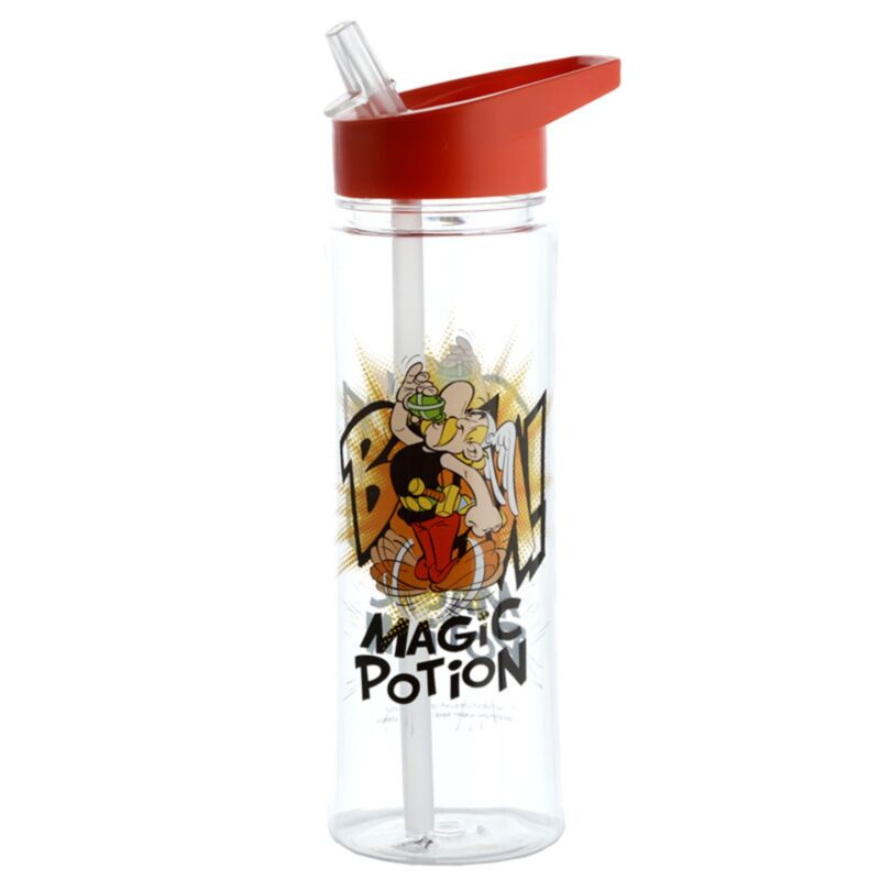 ASTERIX GOURDE EN PLASTIQUE TRANSPARENT ET ROUGE 550 ML LA POTION MAGIQUE