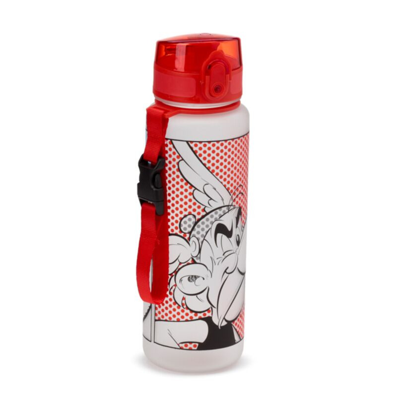 ASTERIX ET OBELIX GOURDE 600ML EN PLASTIQUE TRANSPARENT ET ROUGE