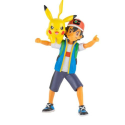 POKEMON BATTLE FEATURE FIGURE ASH SACHA ET PIKACHU 10 CM W10