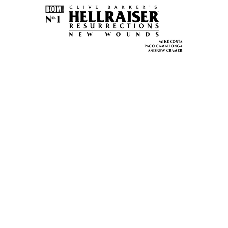 HELLRAISER: RESURRECTIONS - NEW WOUNDS 1 C BLANK SKETCH VARIANT