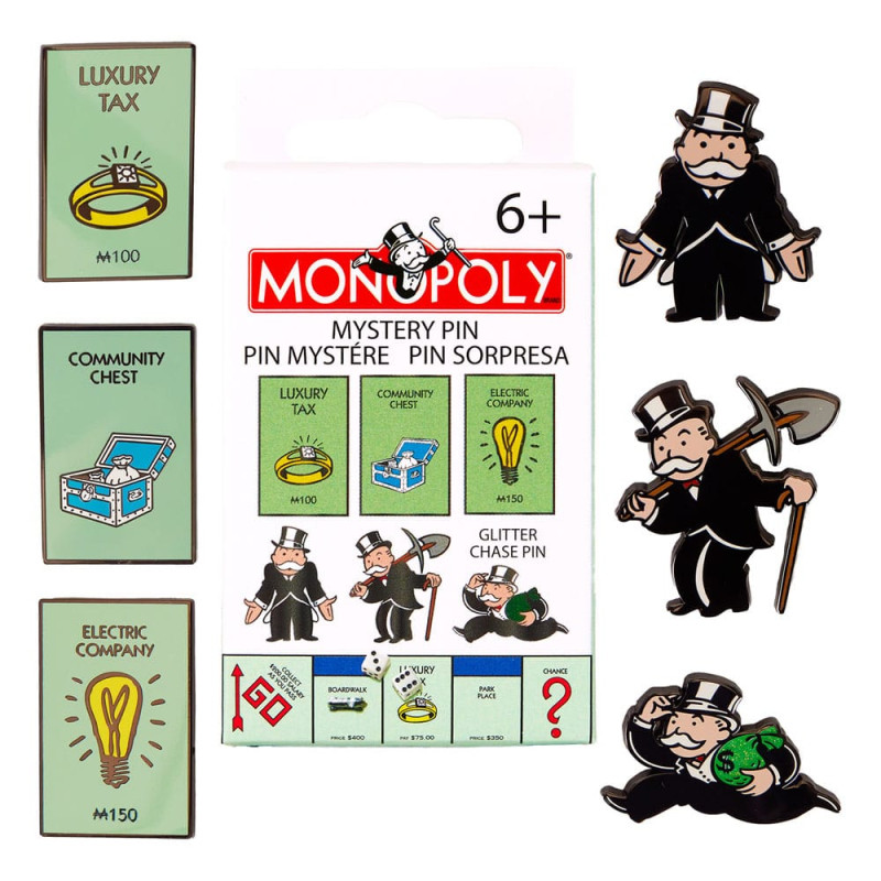 MONOPOLY MYSTERY BOX PINS LOUNGEFLY